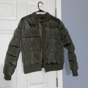 Dark green winter coat